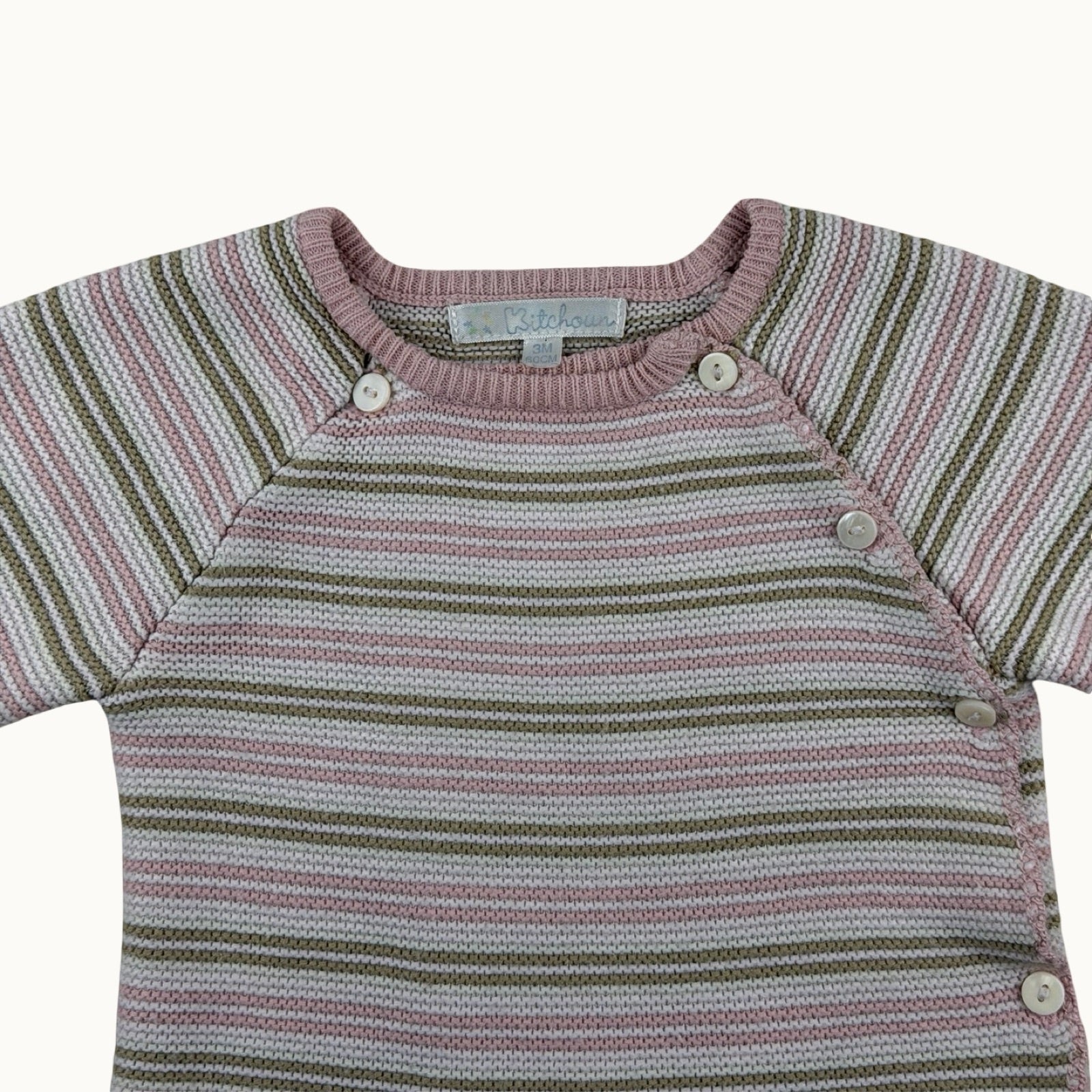 Pull en maille rayé - 3 mois