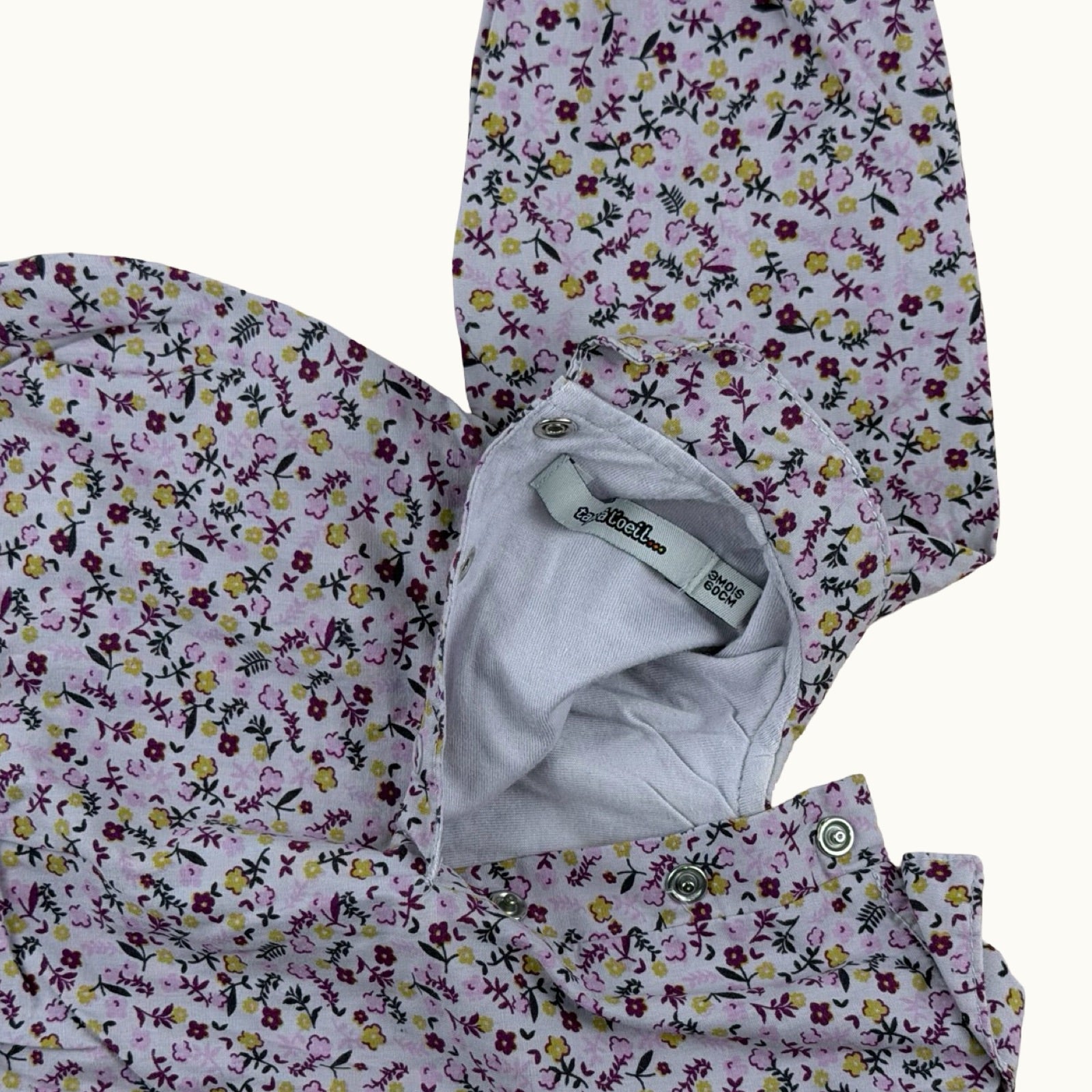 Blouse fleurie avec col TAO - 3 mois
