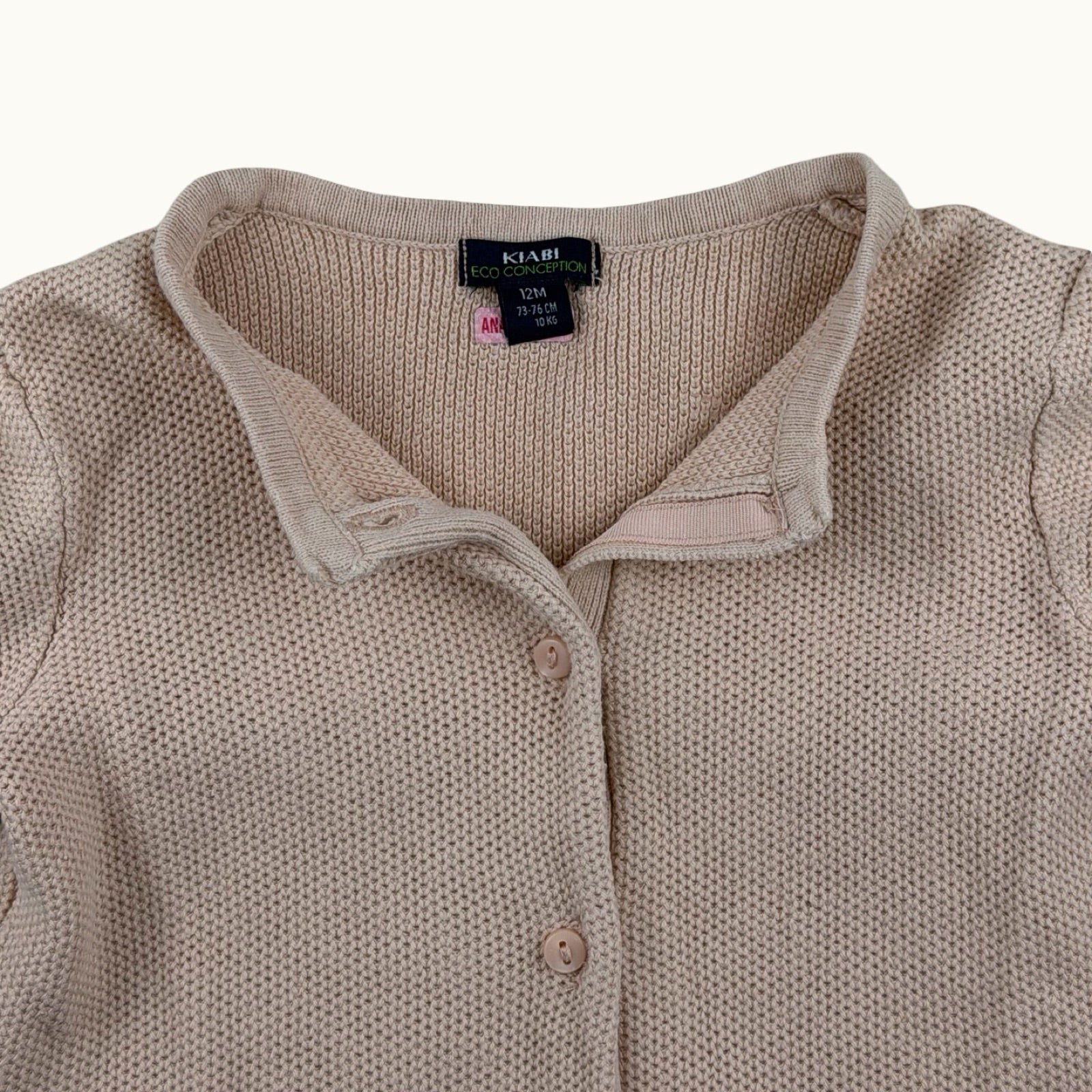 Gilet en maille rose - 12 mois