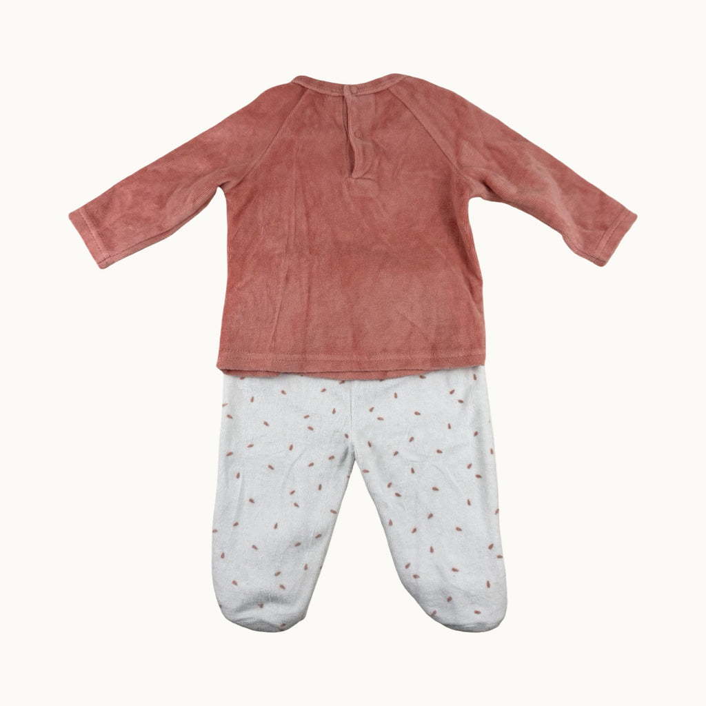 Pyjama deux pièces velours - 3 mois