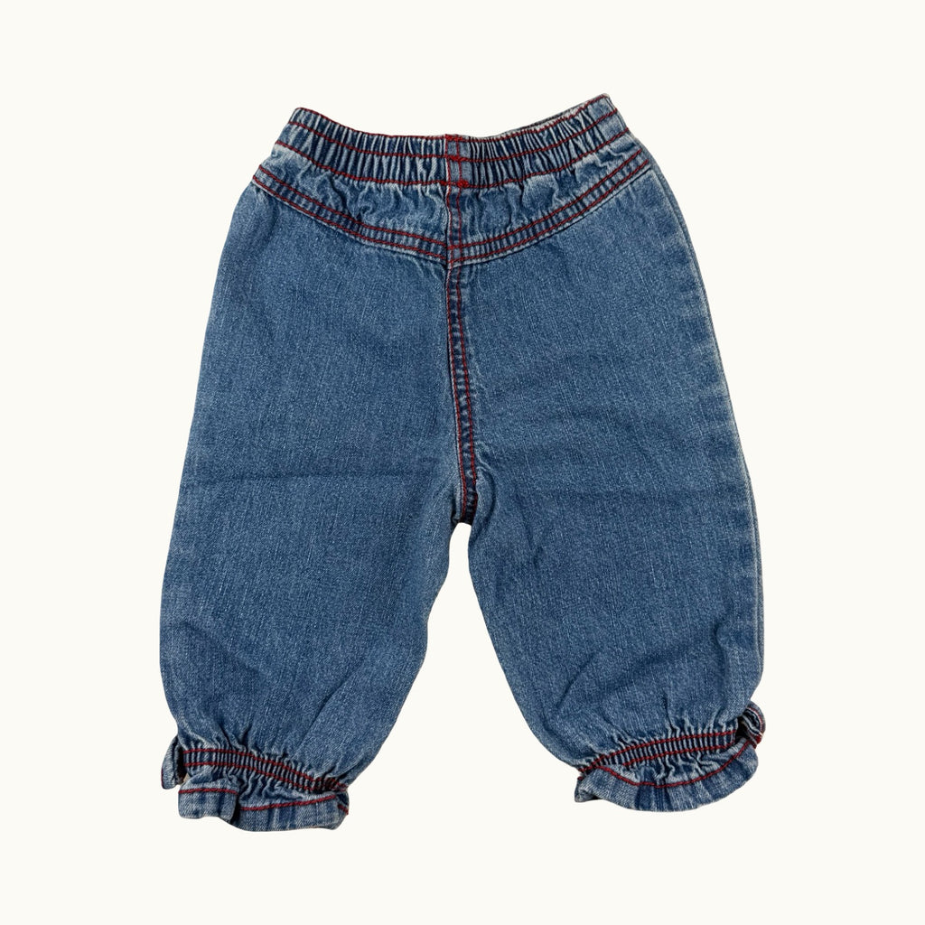 Jean vintage broderies - 6 mois