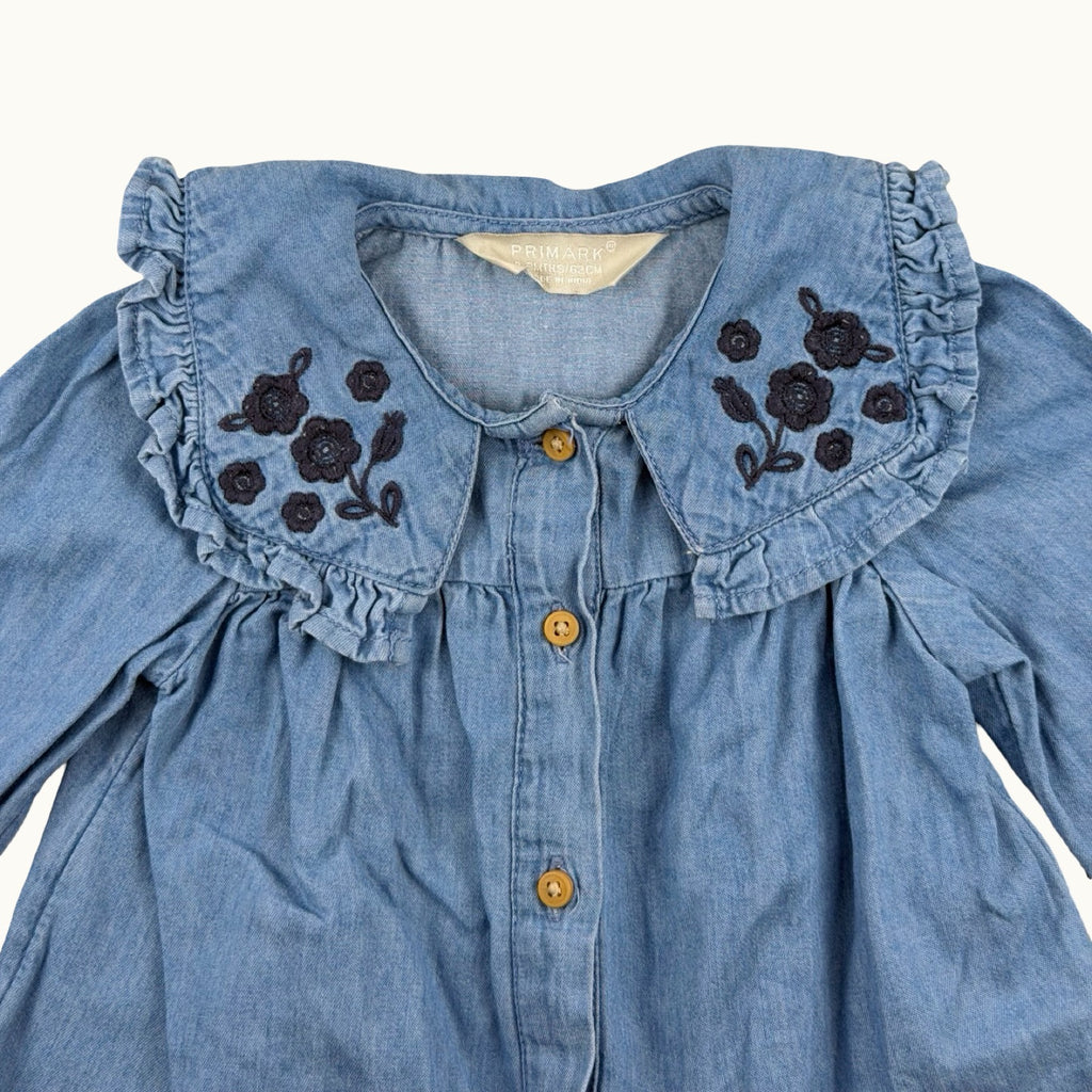 Blouse en jean avec col - 3 mois