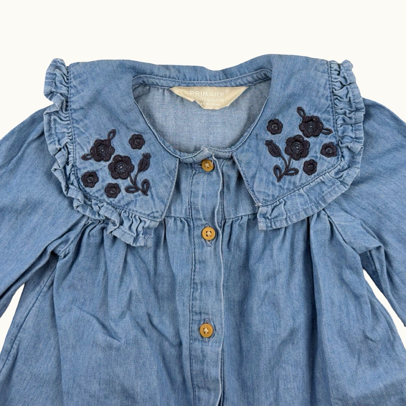 Blouse en jean avec col - 3 mois