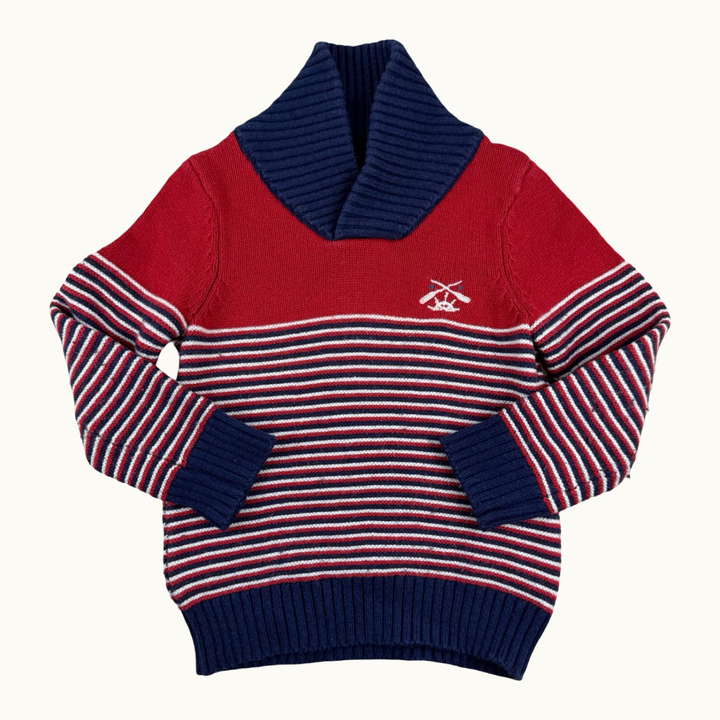 Pull tricot rayé col Sergent Major - 24 mois