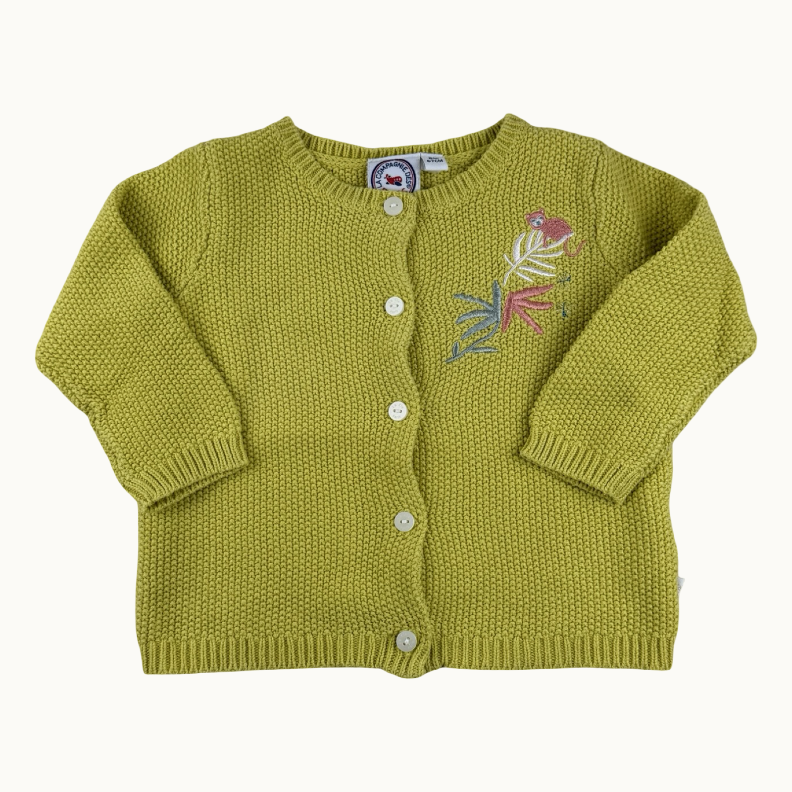 Gilet en maille avec broderie - 6 mois