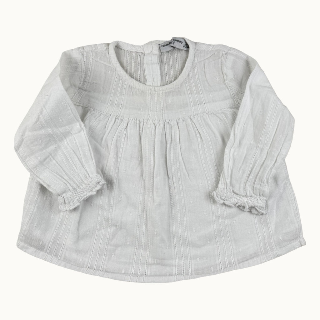 Blouse blanche - 3 mois