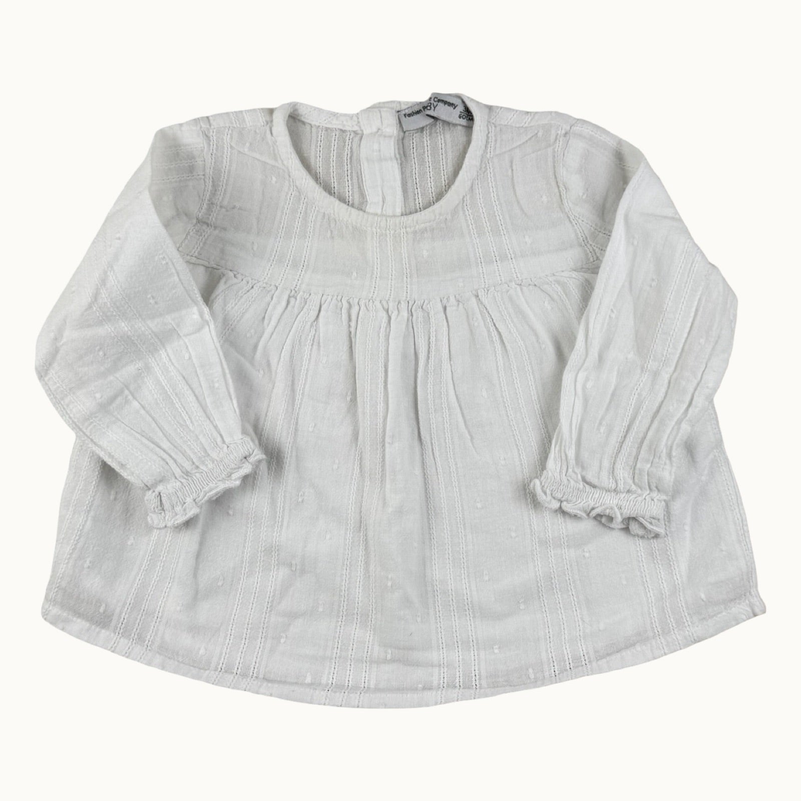 Blouse blanche - 3 mois