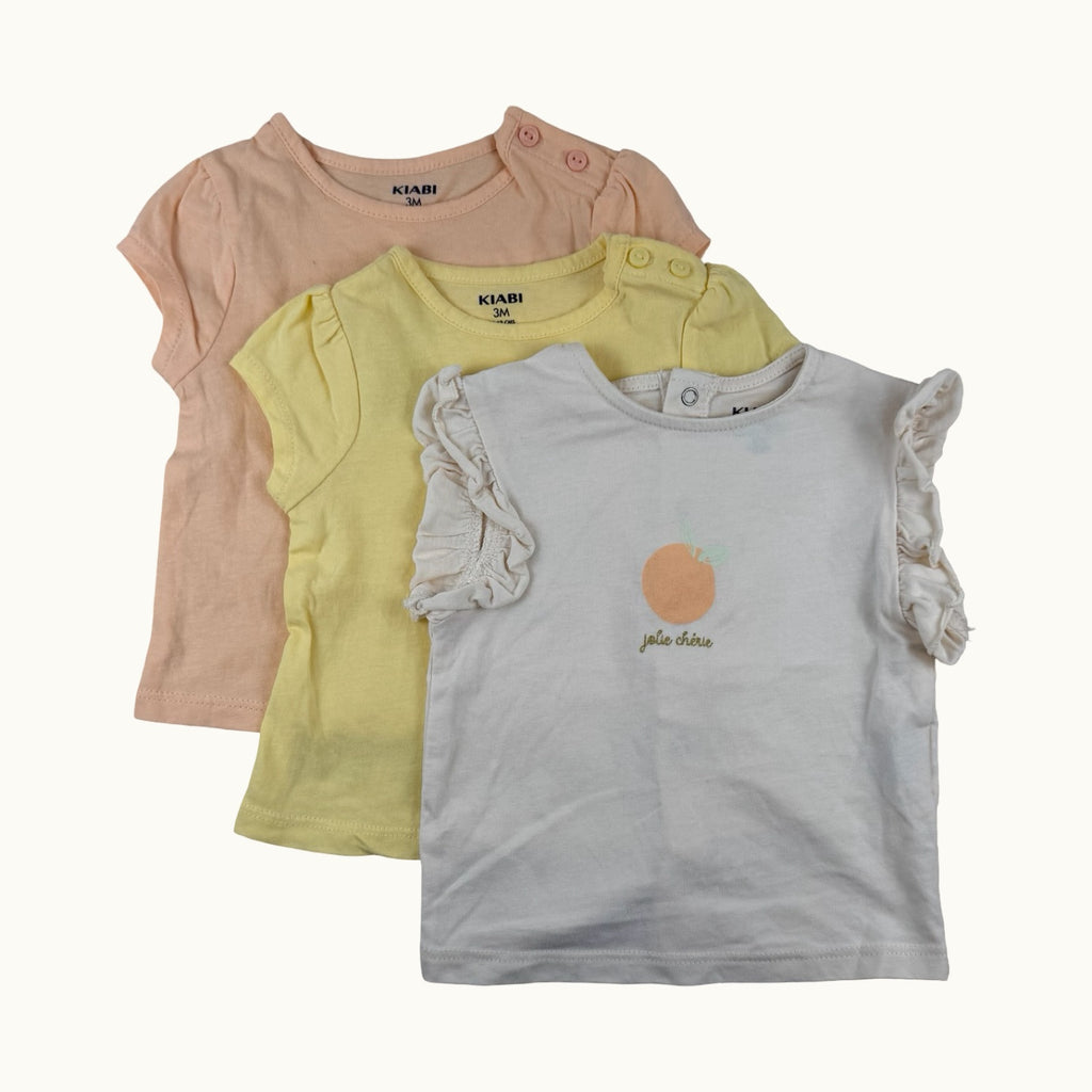 Lot 3 t-shirts motifs - 3 mois