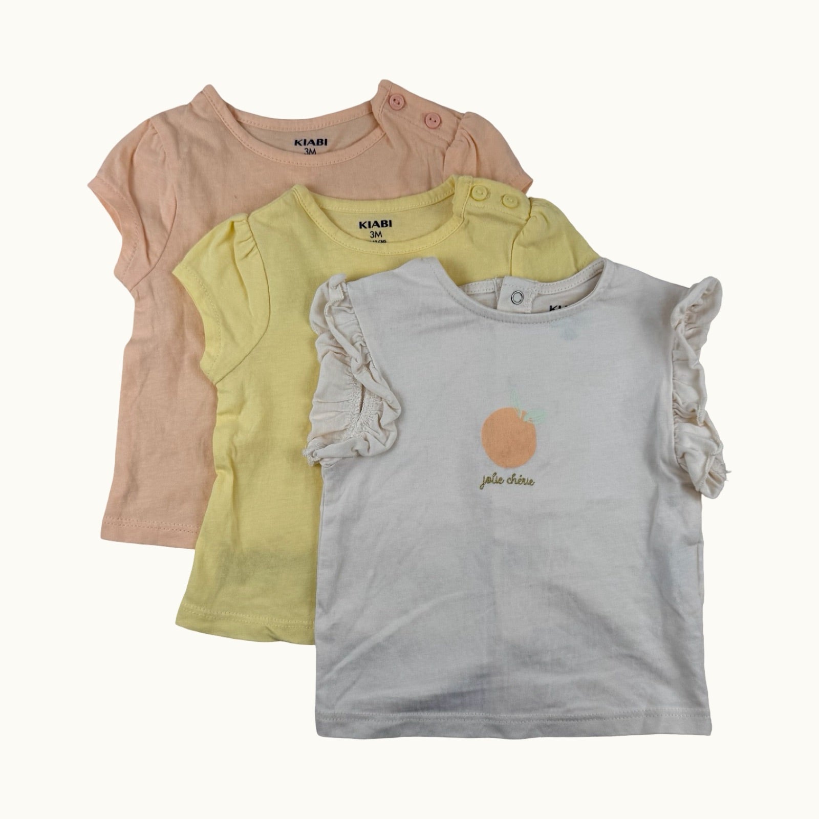 Lot 3 t-shirts motifs - 3 mois