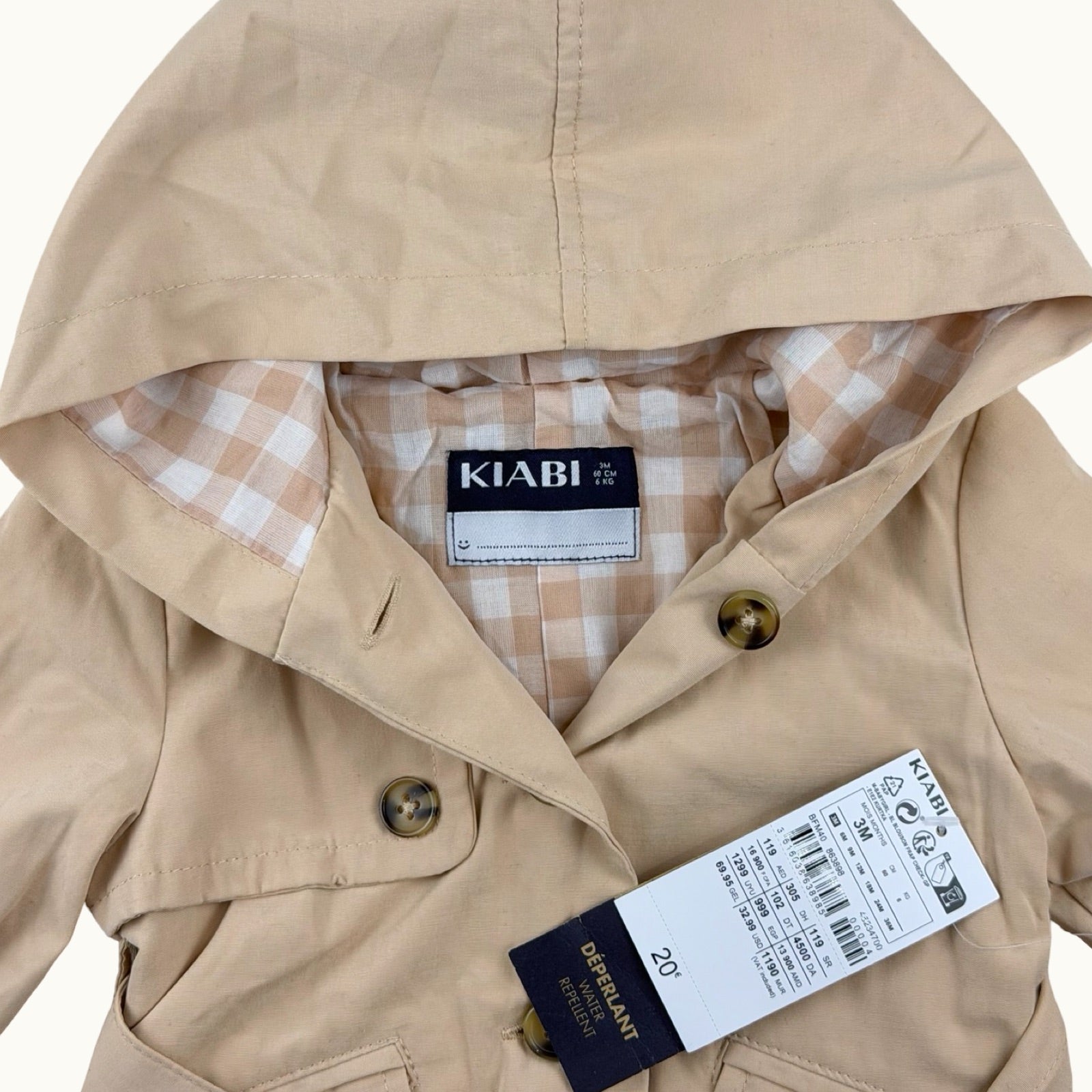 Trench beige - 3 mois