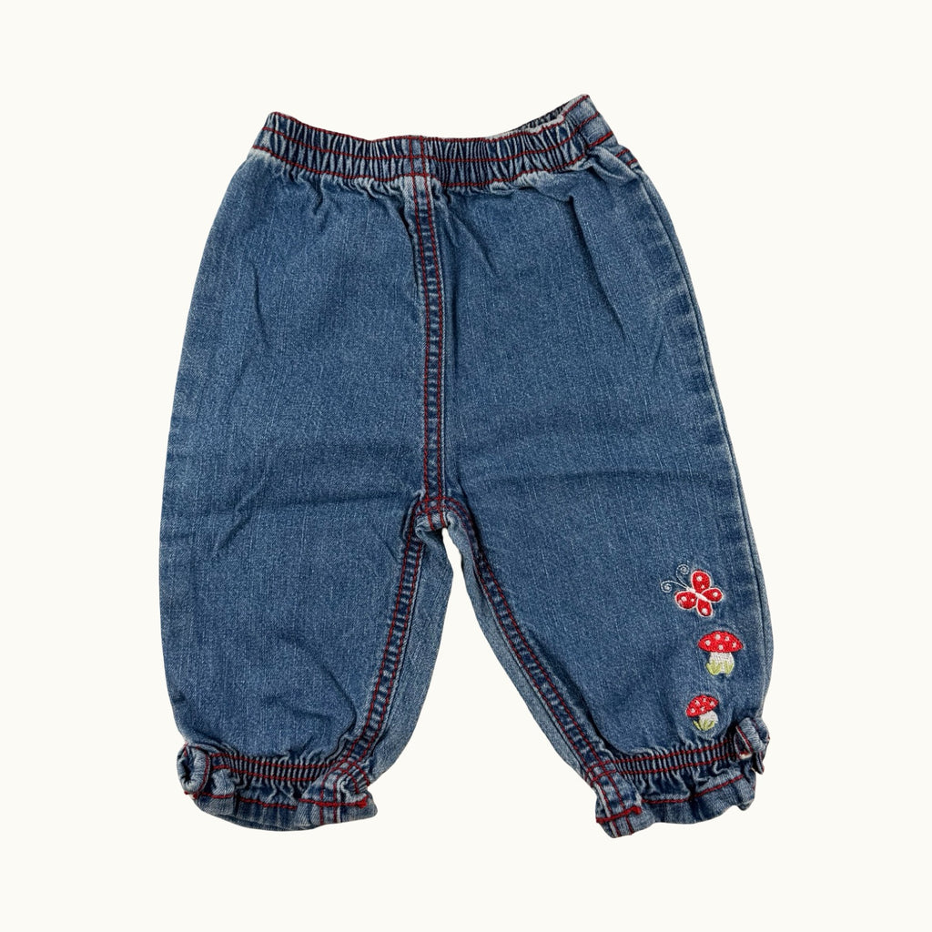 Jean vintage broderies - 6 mois