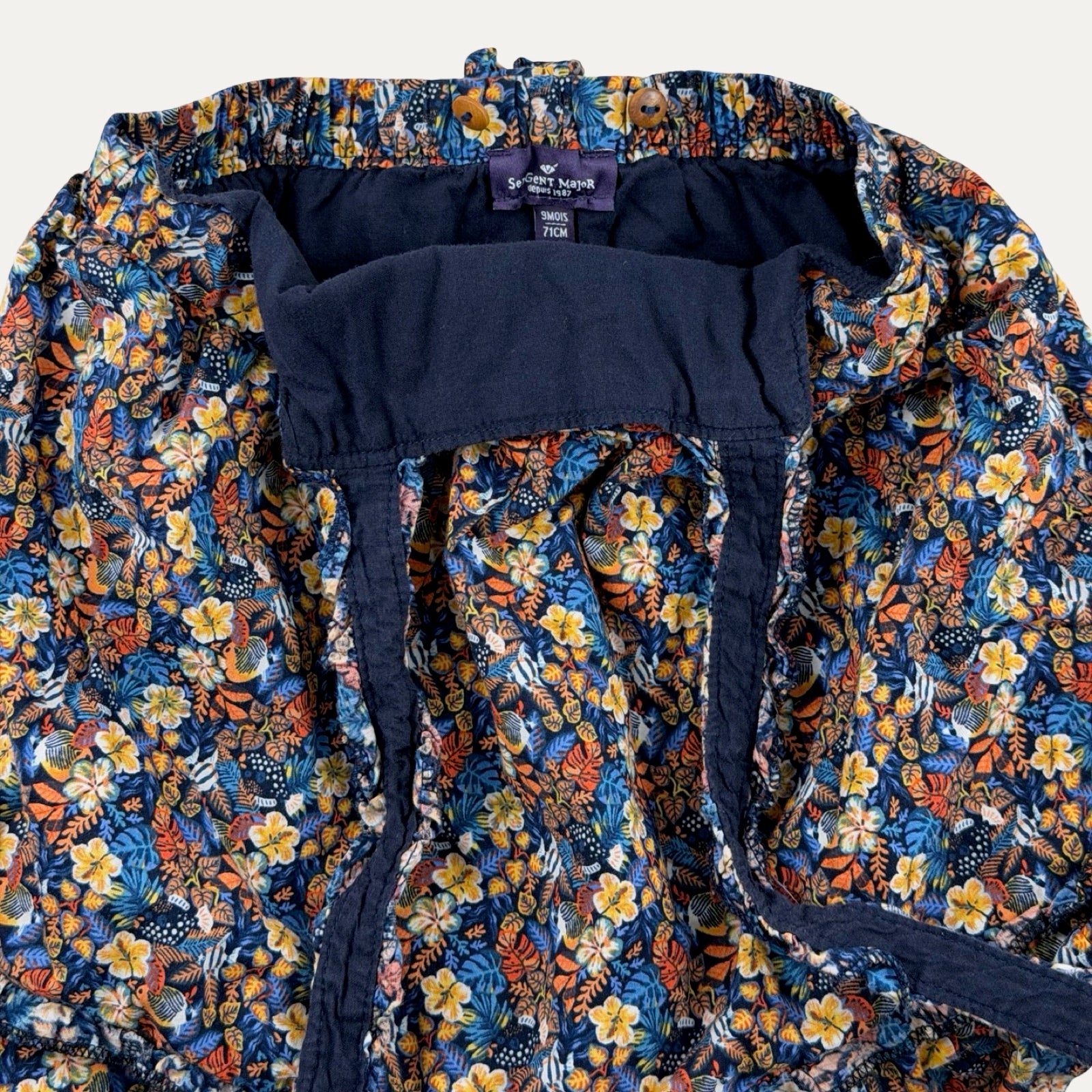 Ensemble fleuri Sergent Major - 9 mois