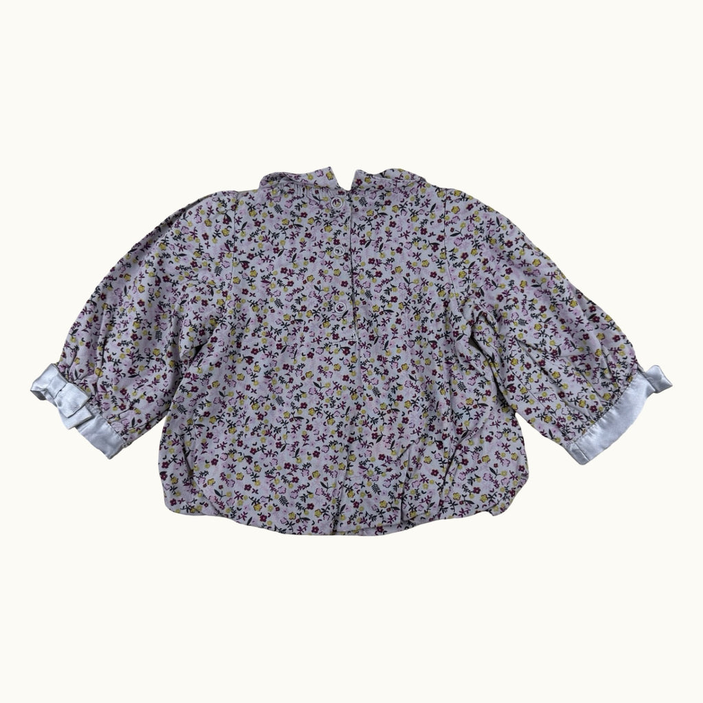 Blouse fleurie avec col TAO - 3 mois