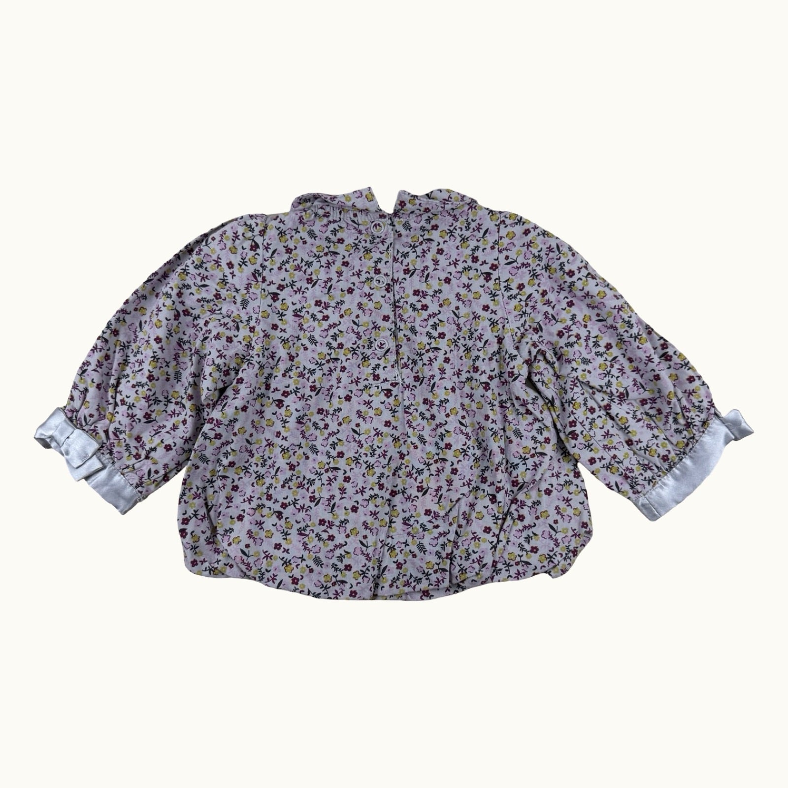 Blouse fleurie avec col TAO - 3 mois