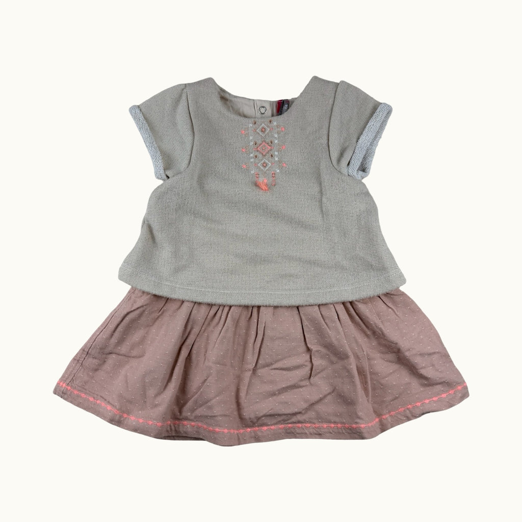 Robe bi-matière - 12 mois