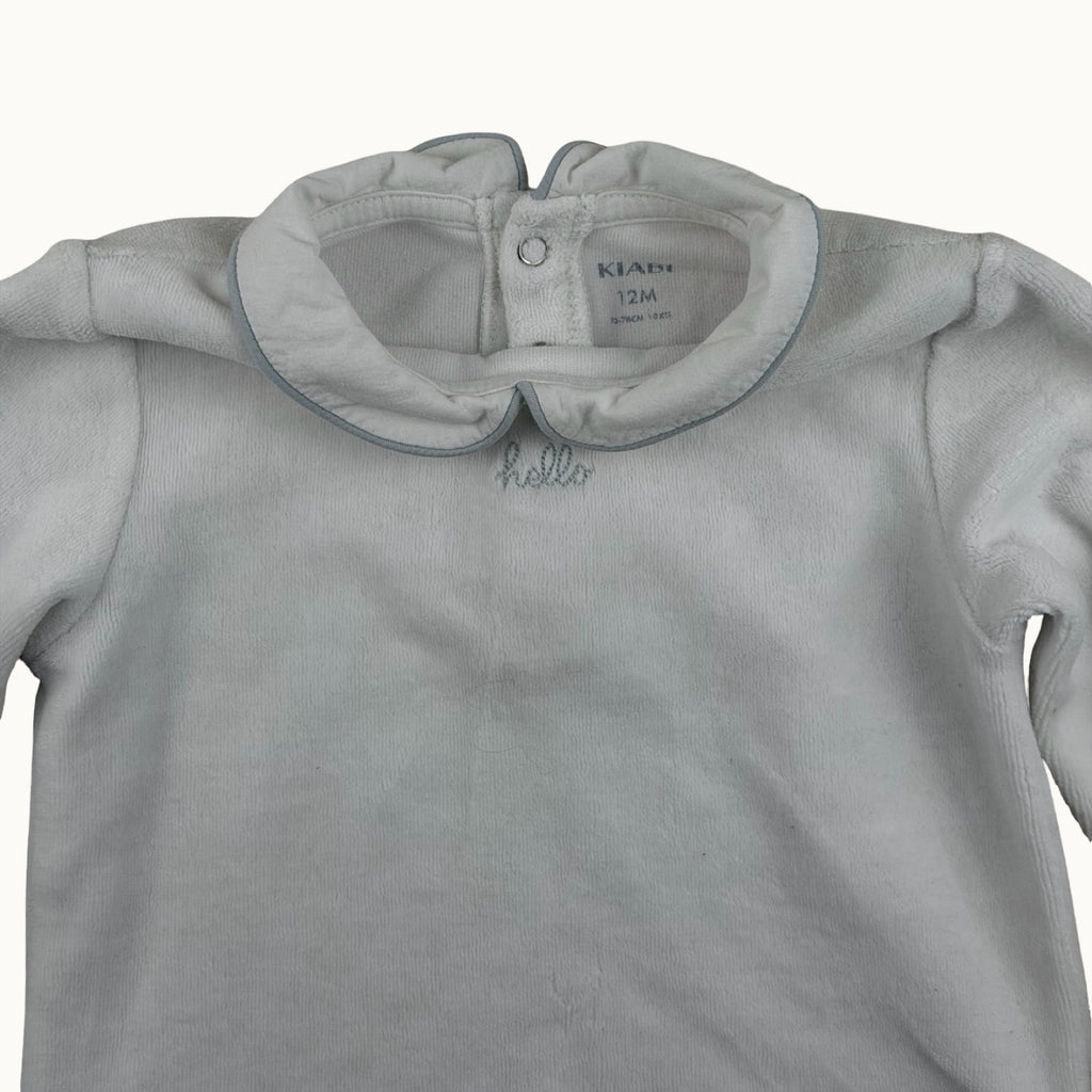 T-shirt manches longues velours - 12 mois