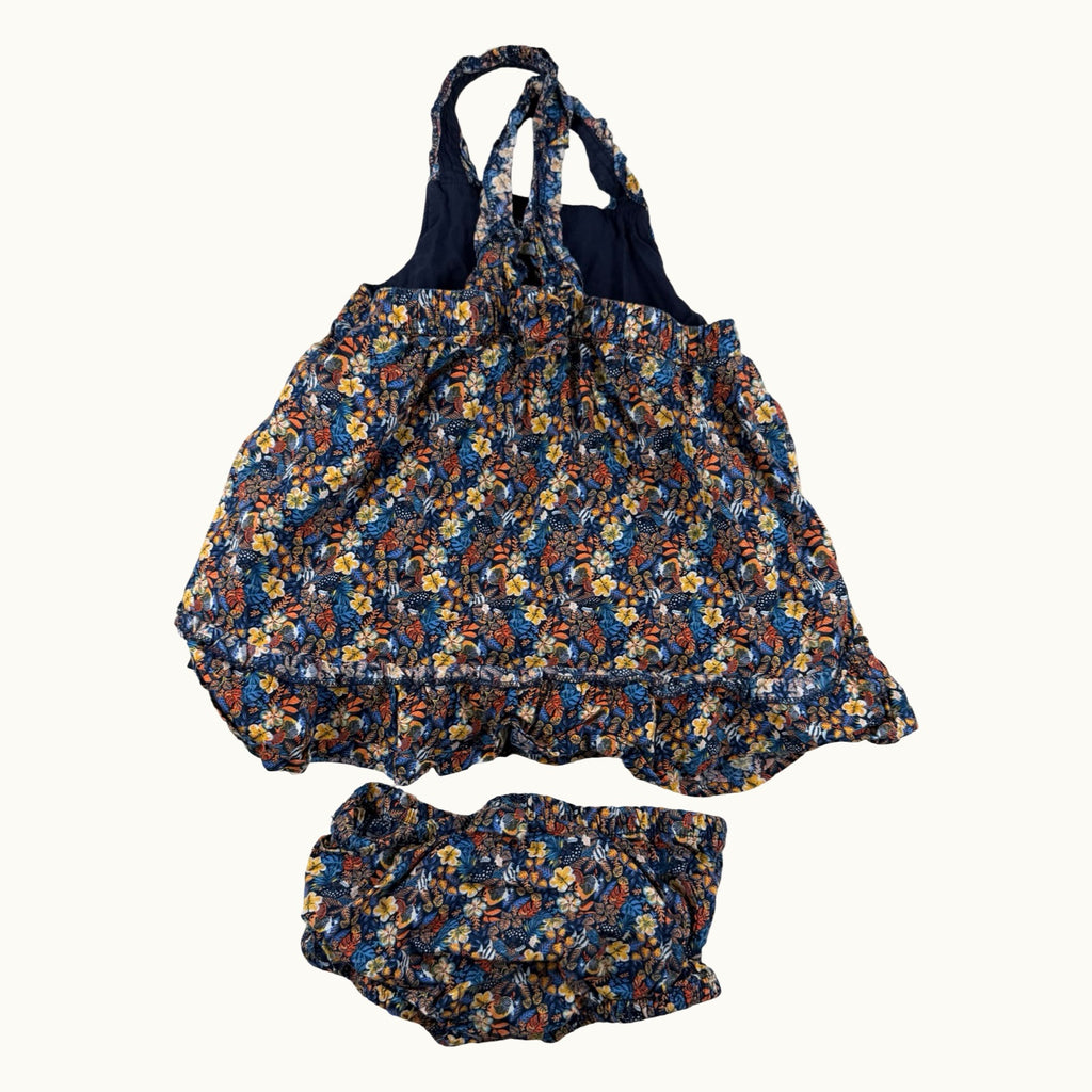 Ensemble fleuri Sergent Major - 9 mois