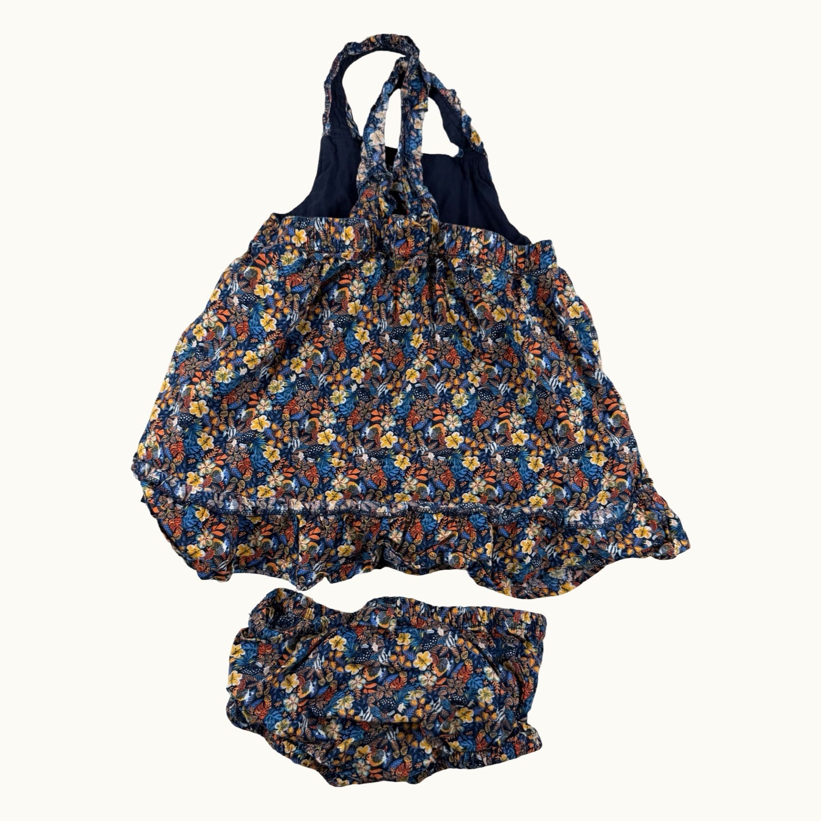 Ensemble fleuri Sergent Major - 9 mois