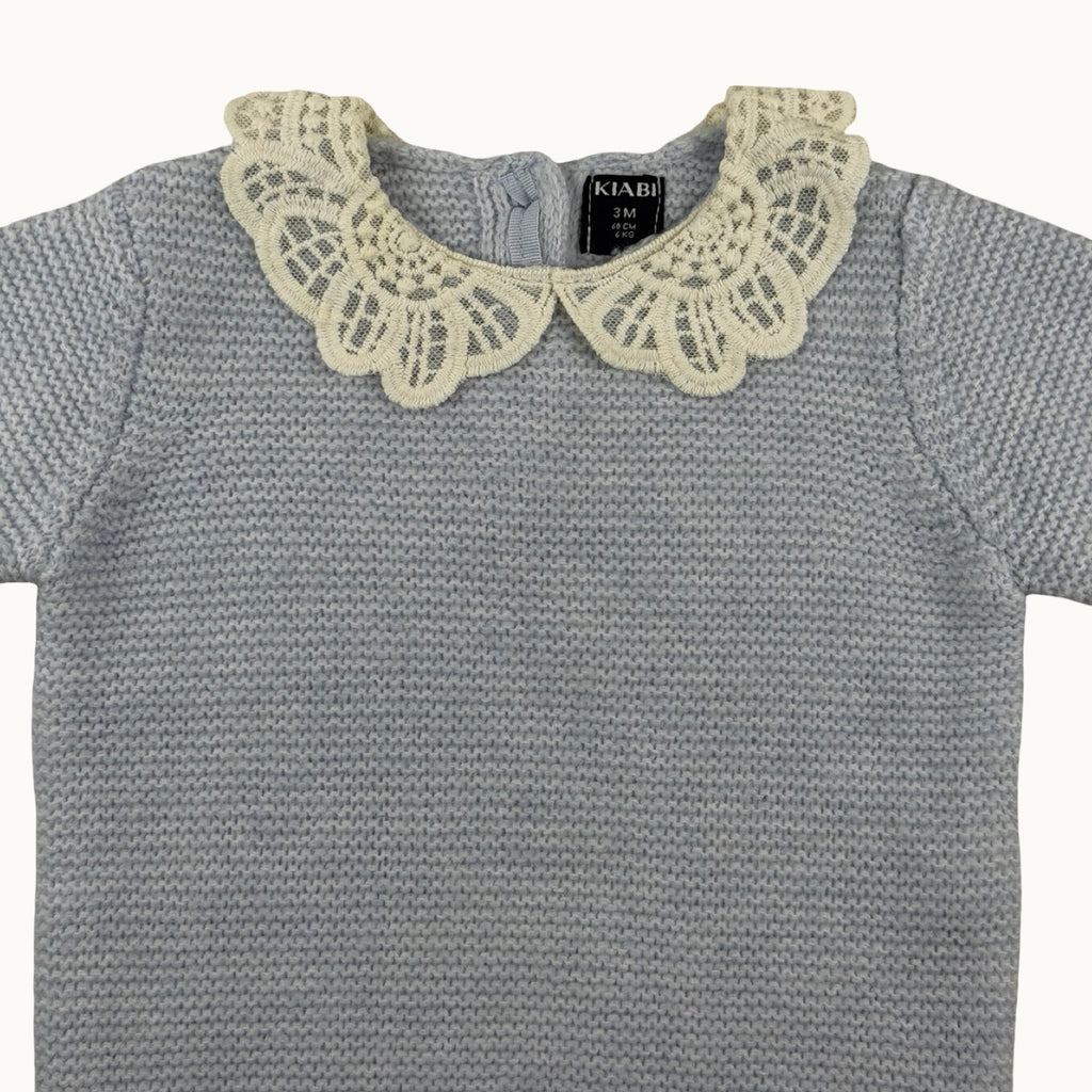 Pull col dentelle - 3 mois