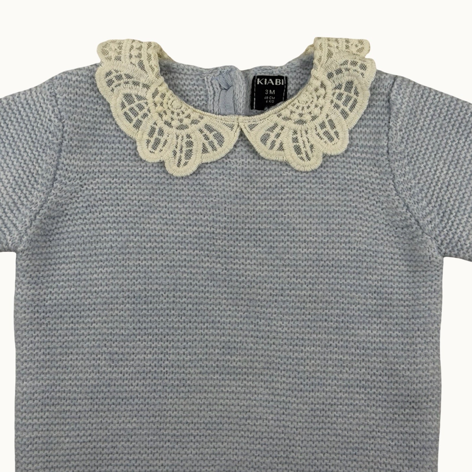 Pull col dentelle - 3 mois