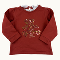Sweat Lulu Castagnette en sequins et col - 24 mois
