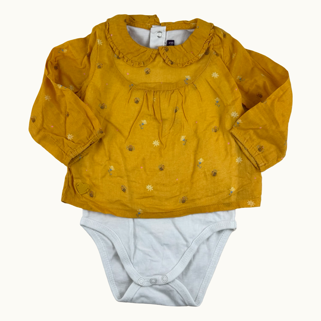 Blouse et body 2-en-1 Sergent Major - 6 mois