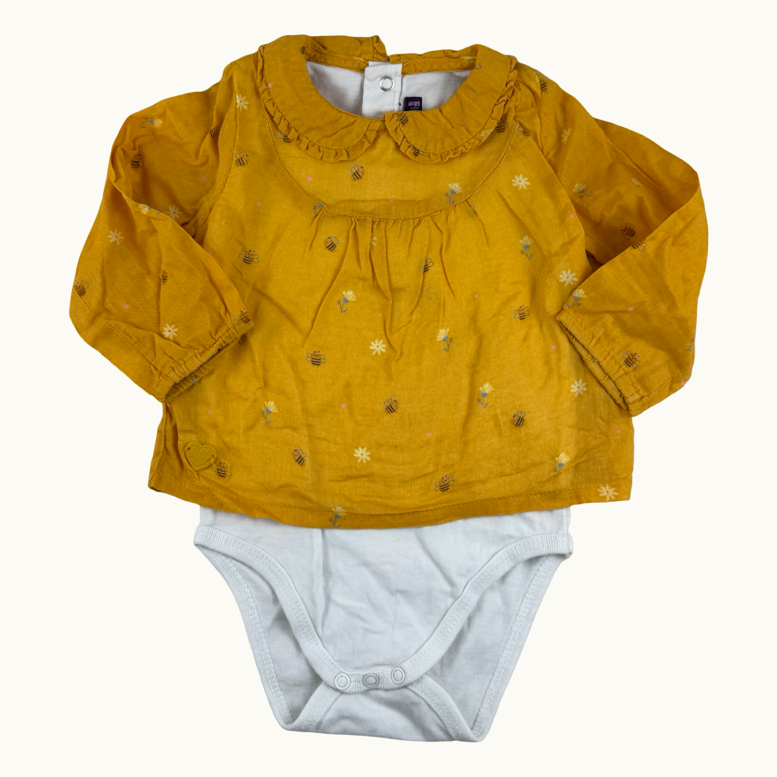 Blouse et body 2-en-1 Sergent Major - 6 mois