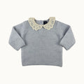 Pull col dentelle - 3 mois