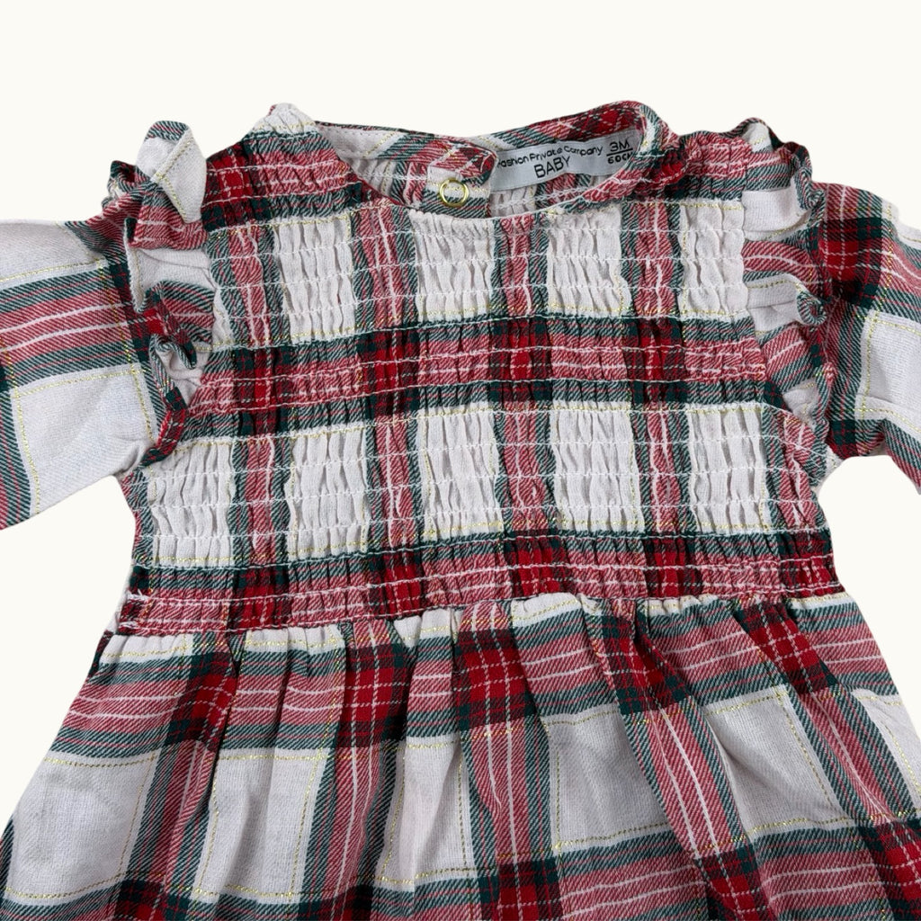 Robe à carreaux - 3 mois