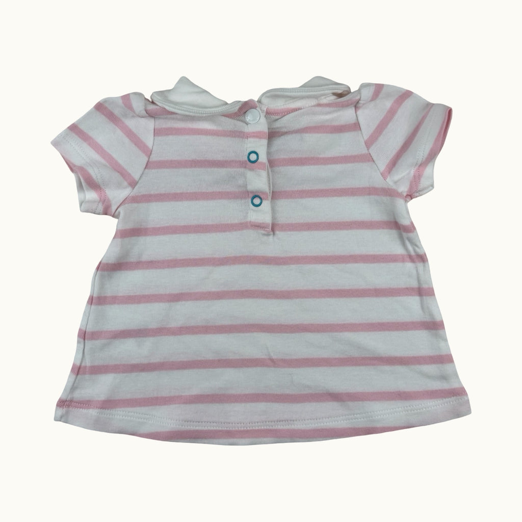 T-shirt col claudine Petit Bateau - 3 mois