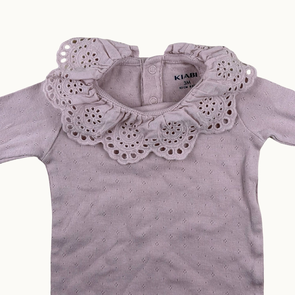 Ensemble combinaison et haut avec col - 3 mois