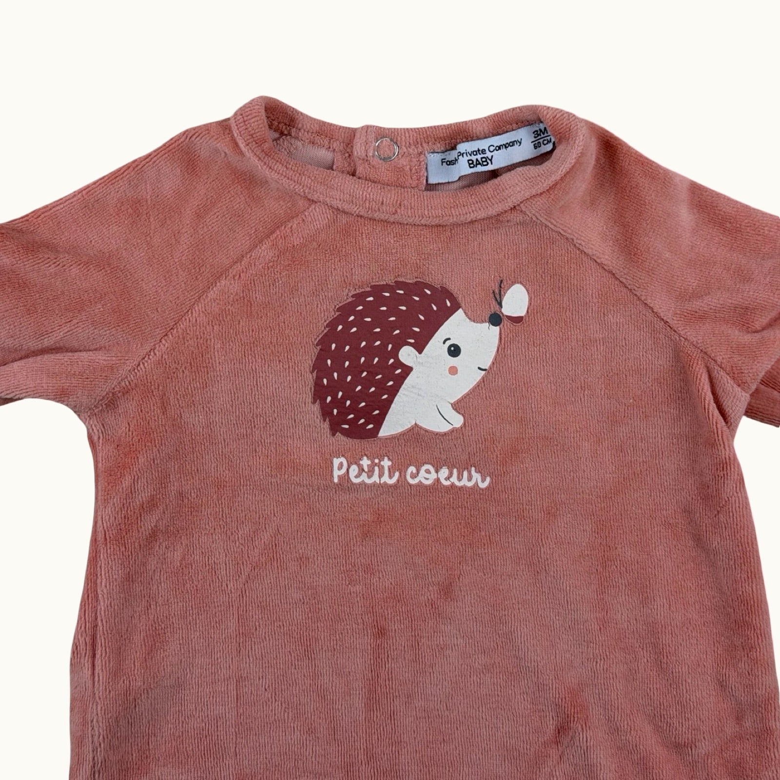 Pyjama deux pièces velours - 3 mois