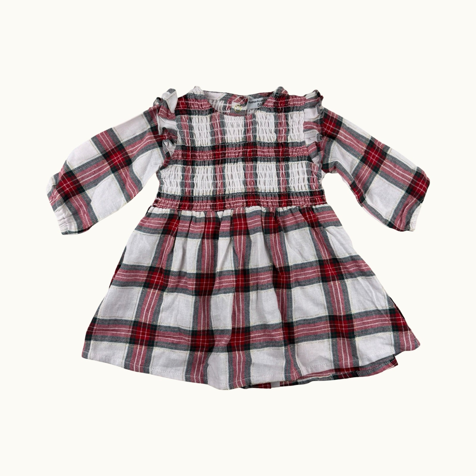 Robe à carreaux - 3 mois