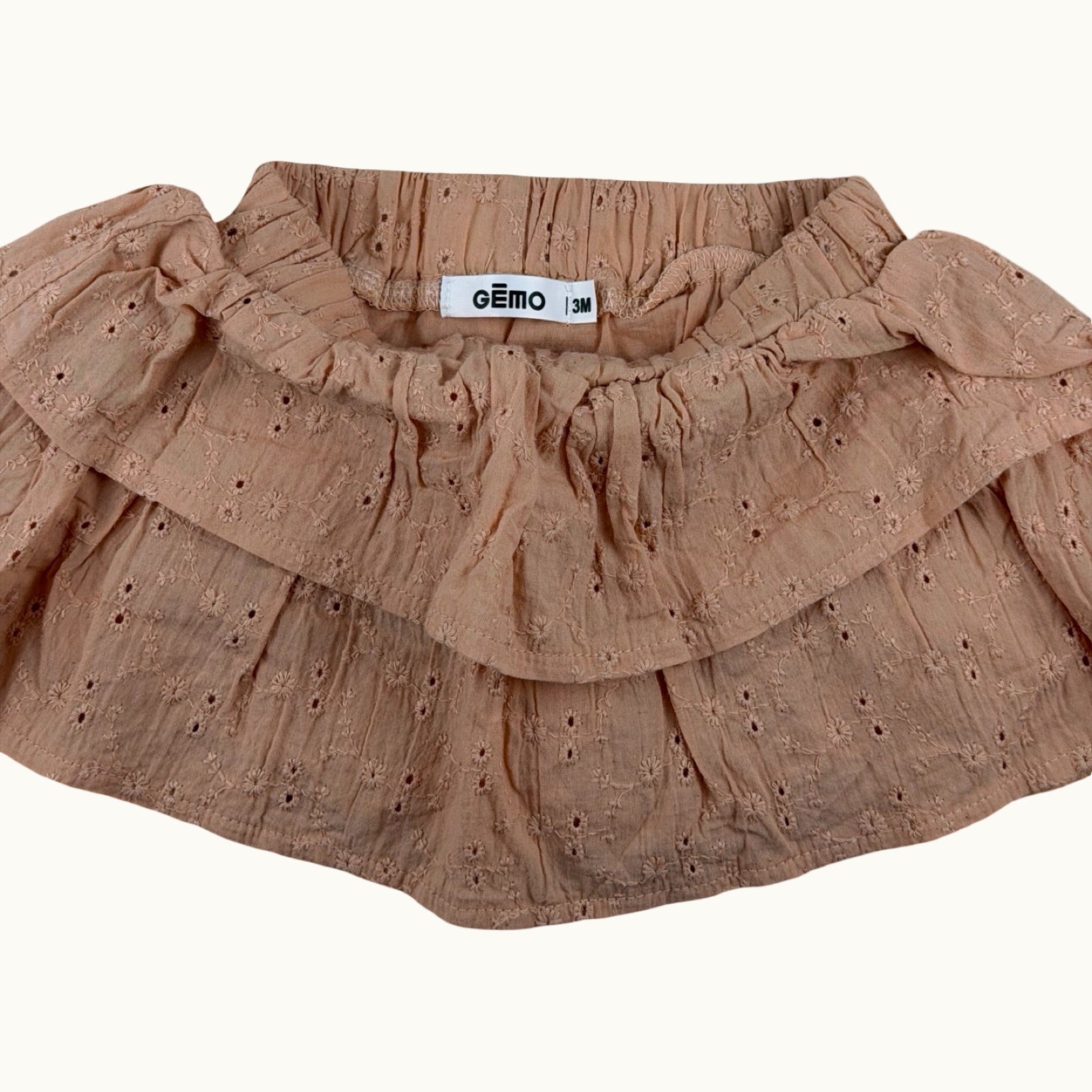 Bloomer à volants broderie anglaise - 3 mois