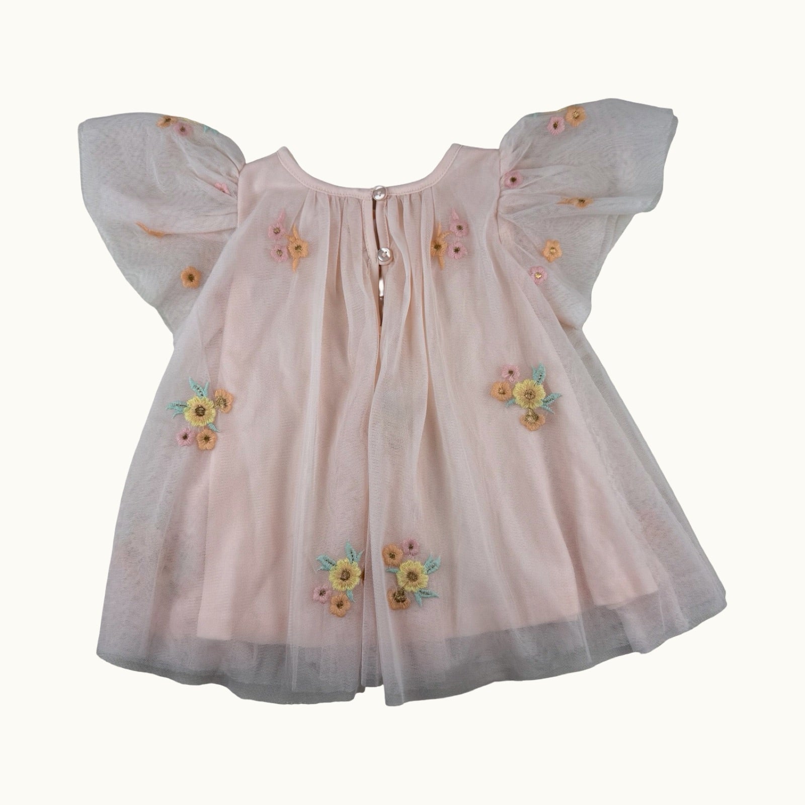 Robe en tulle avec broderies - 3 mois