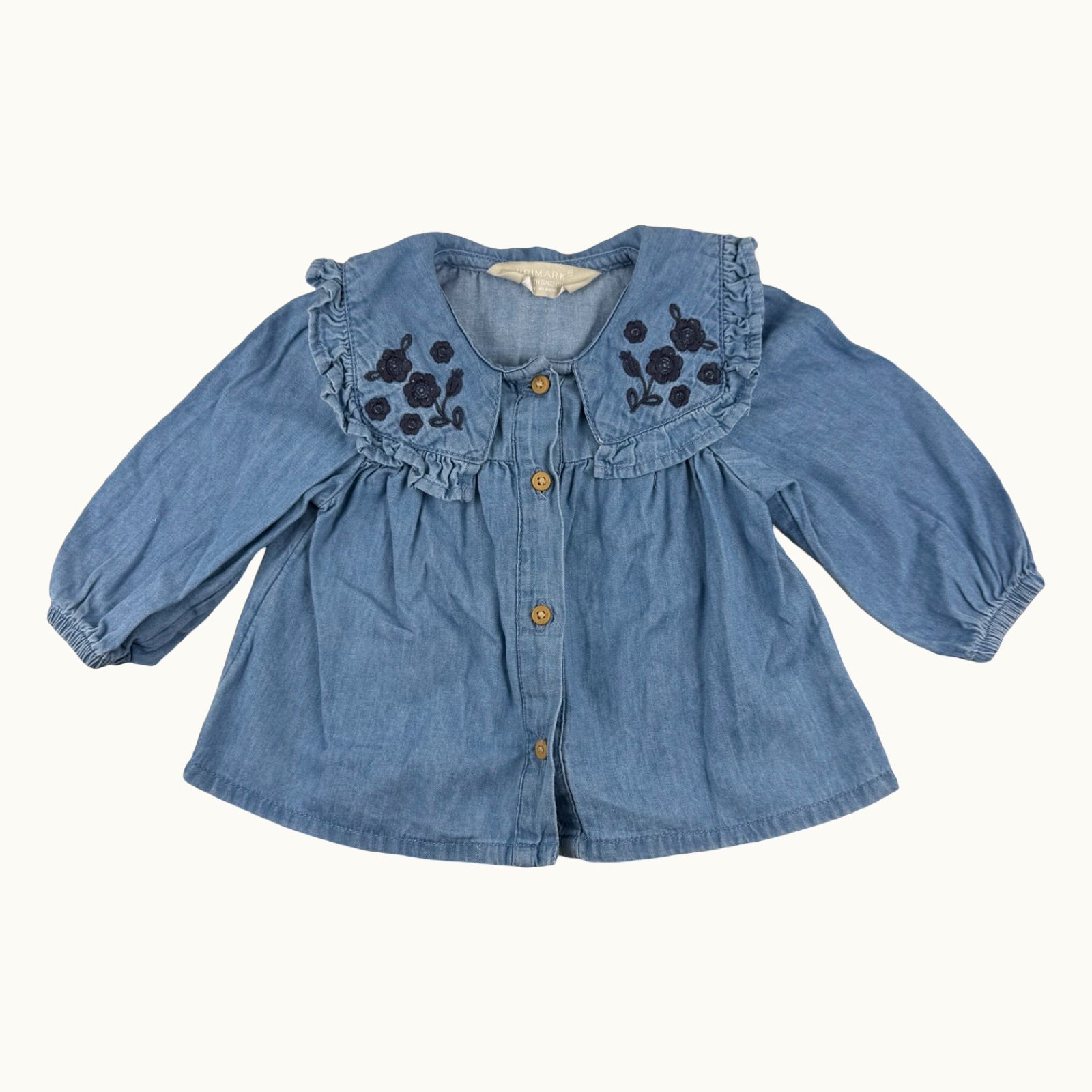 Blouse en jean avec col - 3 mois