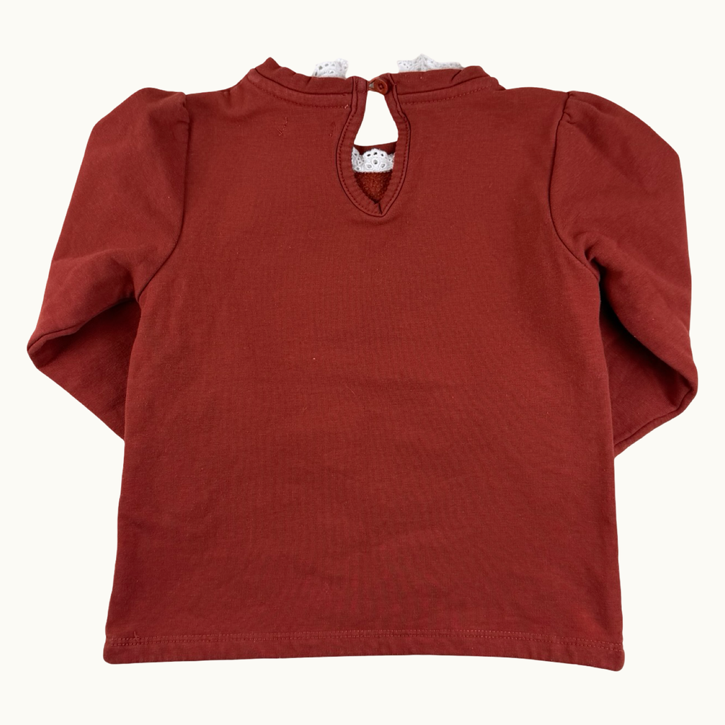 Sweat Lulu Castagnette en sequins et col - 24 mois