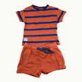 Ensemble t-shirt rayé et short - 3 mois