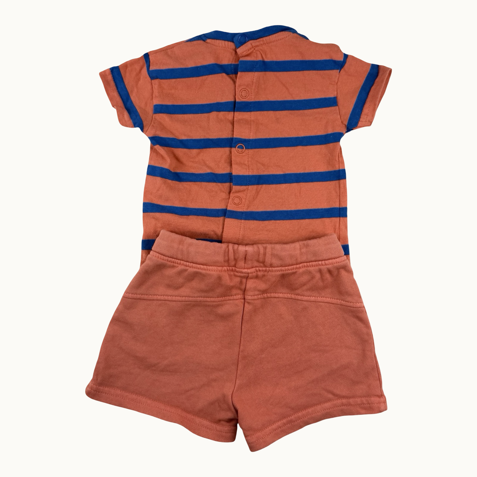 Ensemble t-shirt rayé et short - 3 mois