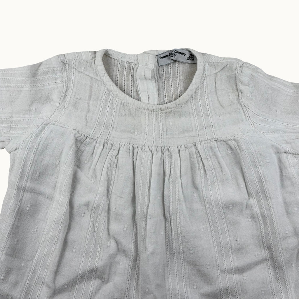 Blouse blanche - 3 mois
