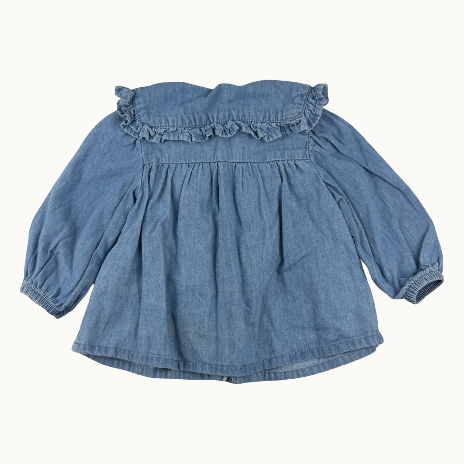 Blouse en jean avec col - 3 mois