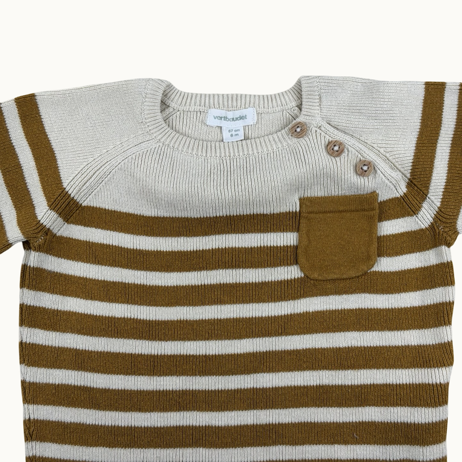 Pull marinière en maille Vertbaudet - 6 mois