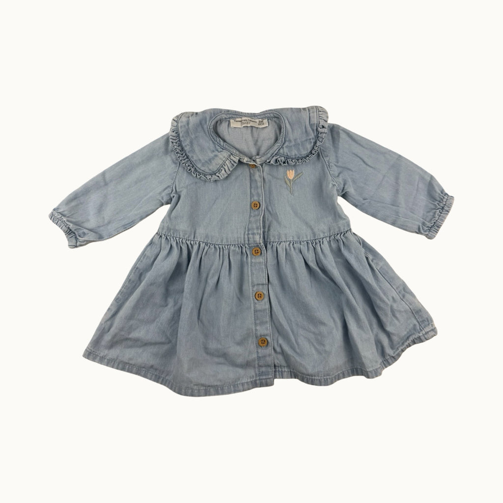 Robe en jean col claudine - 3 mois