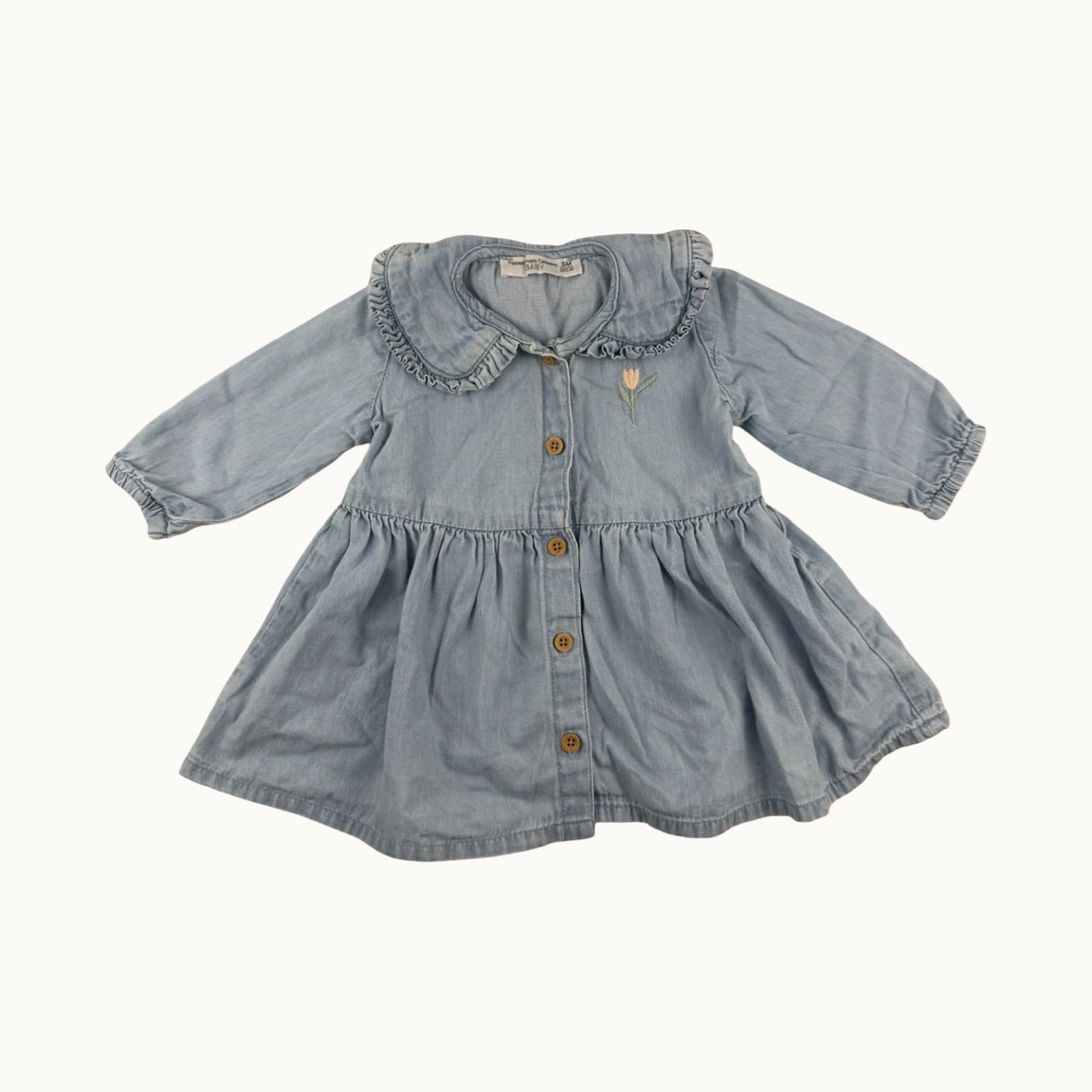Robe en jean col claudine - 3 mois