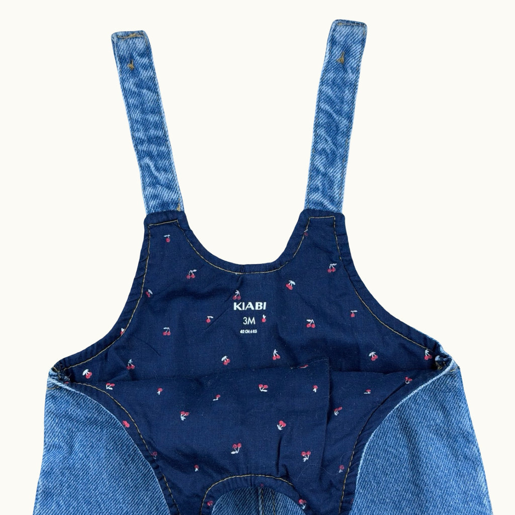 Combishort en jean - 3 mois