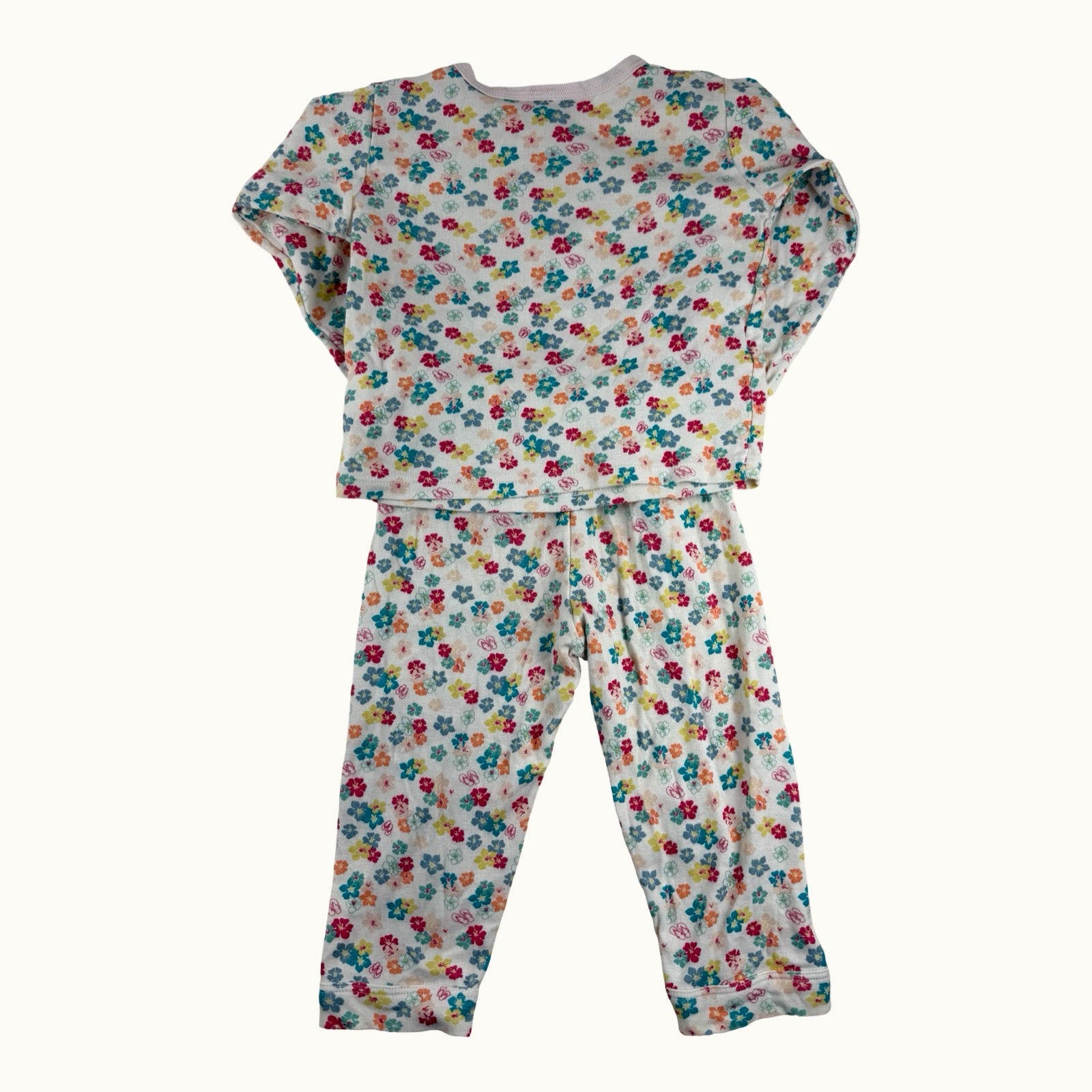 Ensemble fleuri t-shirt manches longues et pantalon Petit Bateau - 18 mois