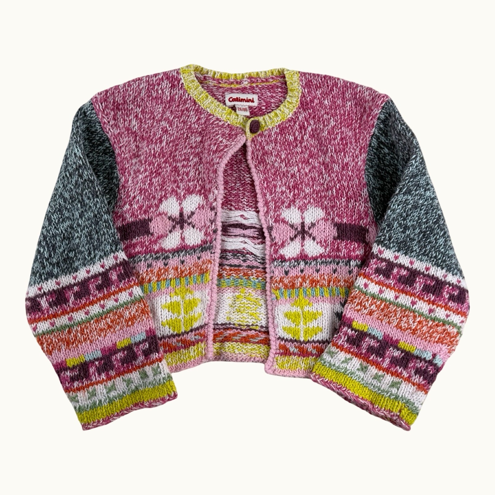 Cardigan jacquard multicolore Catimini - 24 mois