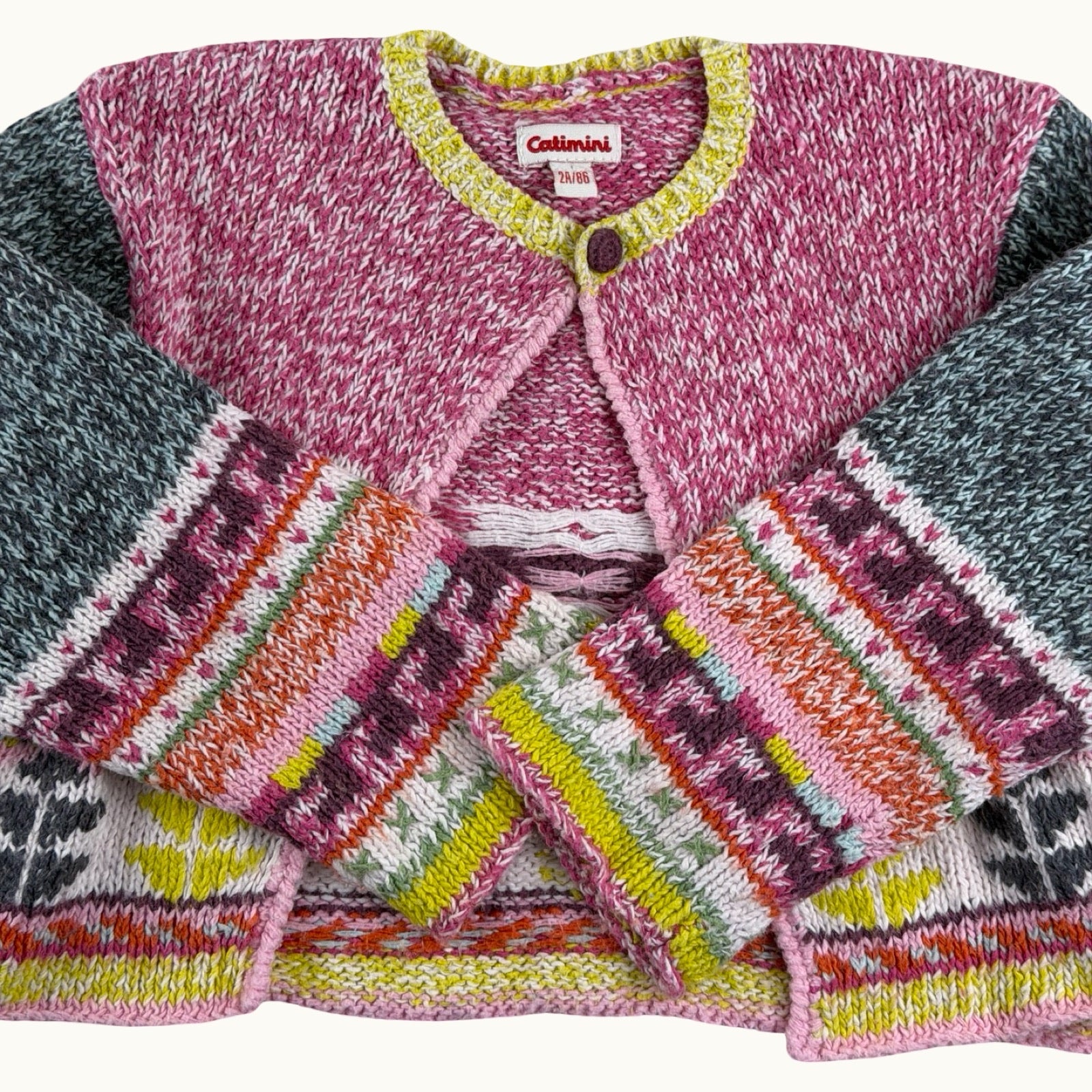 Cardigan jacquard multicolore Catimini - 24 mois