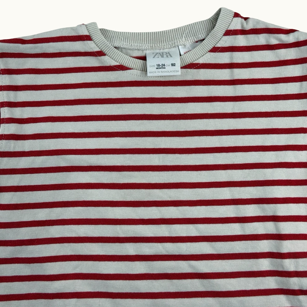 T-shirt manches longues marinière Zara - 24 mois