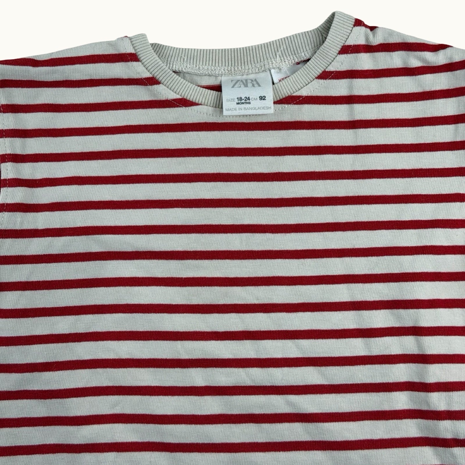 T-shirt manches longues marinière Zara - 24 mois